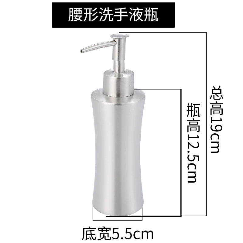 distributeur savon liquide moderne argenté 260ml 300ml 320ml 350ml 400ml 500ml 550ml pompes pression