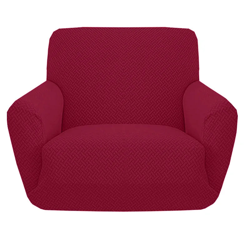 housses fauteuil moderne beige gris vert motif géométrique adhésif anti dérapants polaire polyester