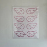 sticker decoratif ailes ange strass blanc rose bleu argent adhésif élégant décoration diy cadeau