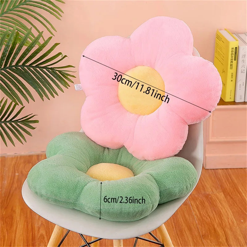 coussin fleuri doux rose gris vert jaune violet décoration maison lit salon chambre