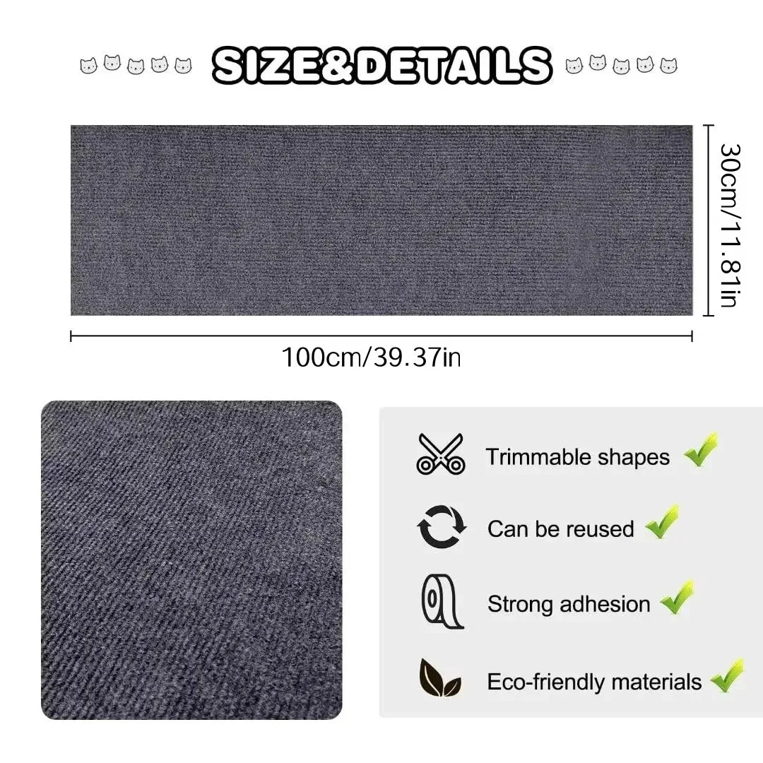 tapis adhésif sol gris foncé moderne sans colle 100cm 30cm tissé uni entrée intérieur