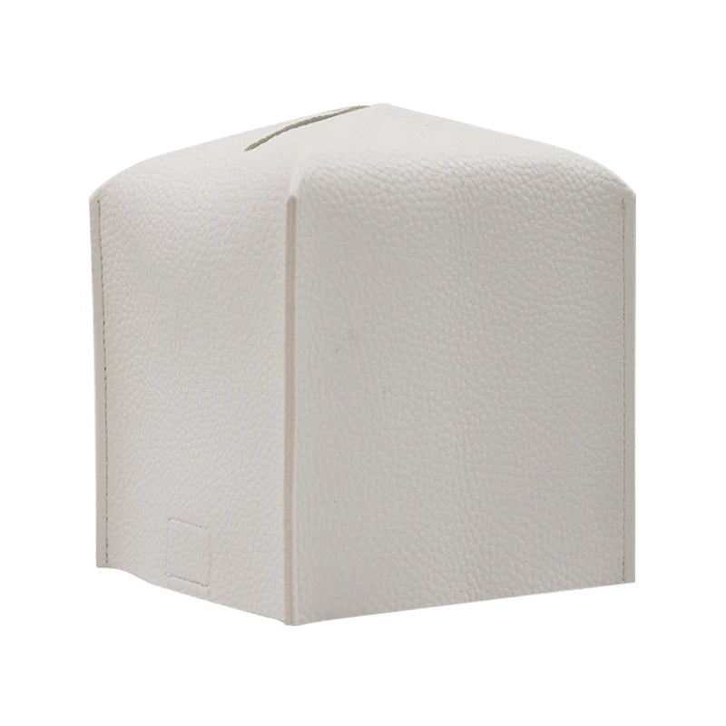 boîte mouchoirs simili cuir moderne blanc bleu rose marron minimaliste