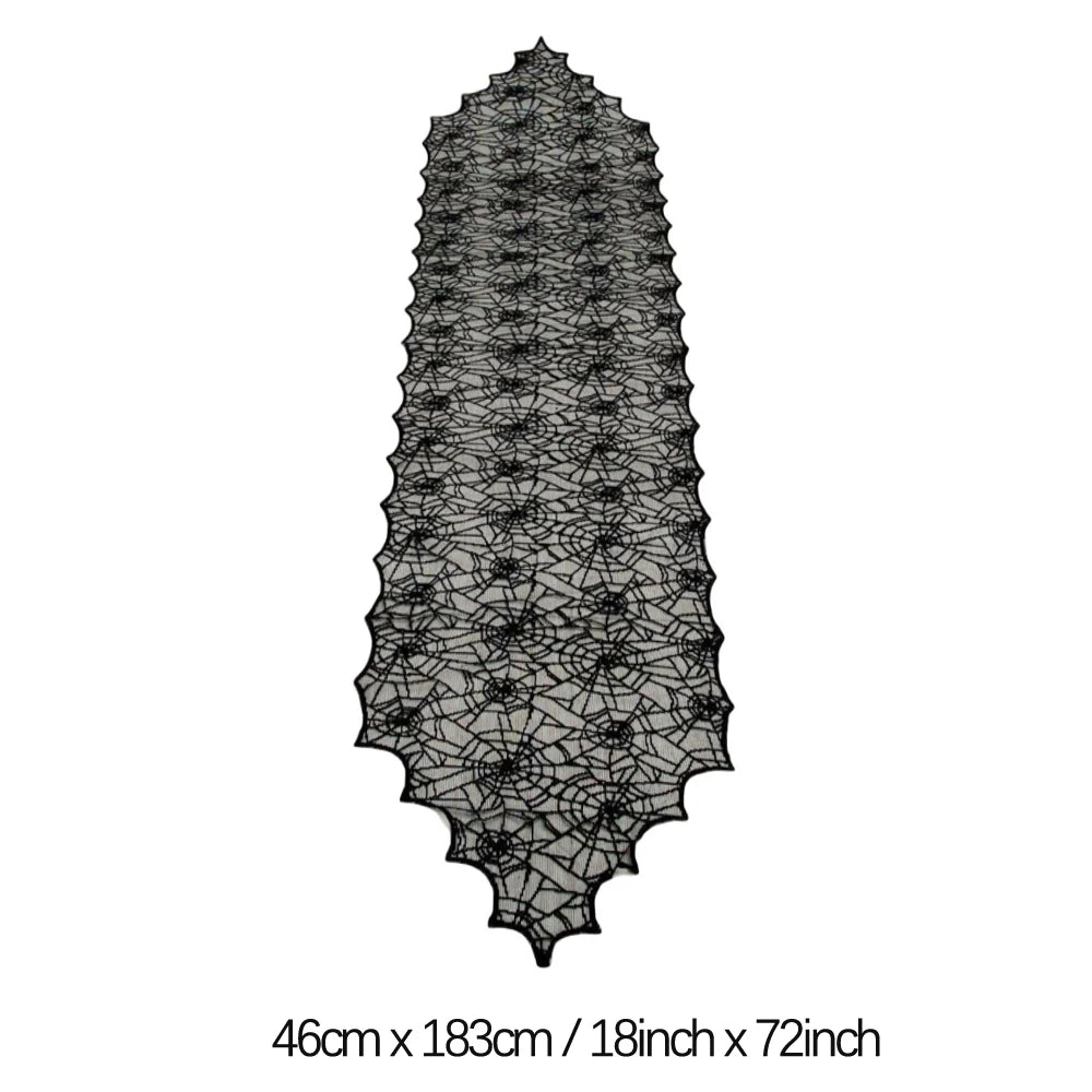 rideau toile d'araignée halloween motif araignées noir géométrique festif maison opaque