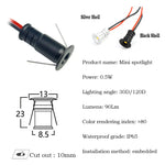 projecteur led mini 12v argent noir réglable décoration moderneintérieur 60lm 120d 30d