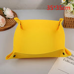 plateau rangement polyestère moderne bleu rose rouge jaune gris uni respectueux environnement