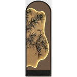 miroir artisanal noir bambou paysager mural décoration maison traditionnel ornement salon chambre