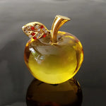pomme rouge verre mat artisanal pomme jaune verre mat artisanal pomme verte verre mat