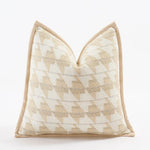 housse coussin carré polyester géométrique moderne beige clair foncé suspension Jacquard décoration maison commerciale