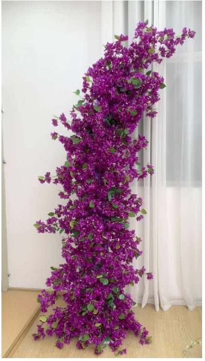 Guirlande fleurs artificielles bougainvilliers rose moderne extérieur décoration mariage anniversaire fêtes