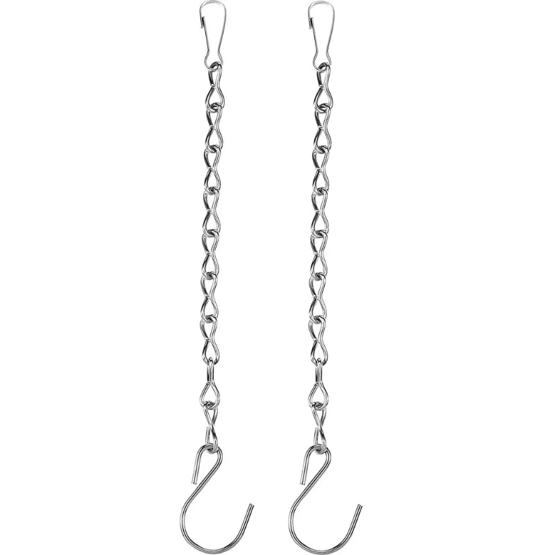 chaînes métalliques noires argent classiques boucles anneau 50cm 90cm 24cm