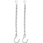 chaînes métalliques noires argent classiques boucles anneau 50cm 90cm 24cm