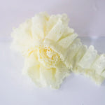 ruban dentelle rose clair blanc bleu clair jaune clair vintage 5m 5.2cm écologique mariage