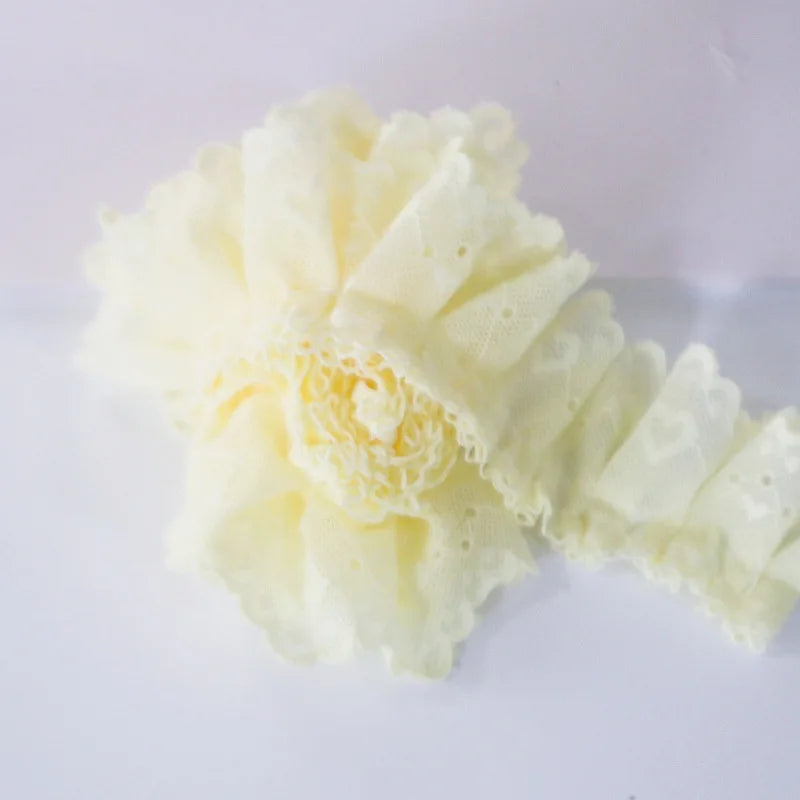 ruban dentelle rose clair blanc bleu clair jaune clair vintage 5m 5.2cm écologique mariage