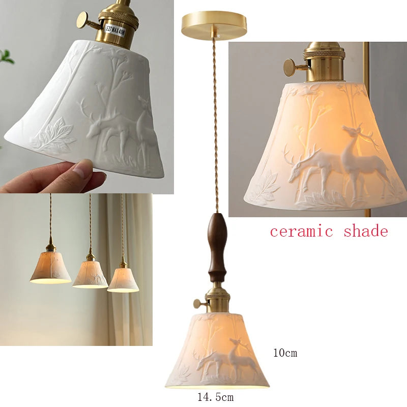 lampe suspendue art déco géométrique salon chambre restaurant éclairage interrupteur chaîne métal
