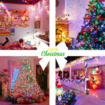 guirlande lumineuse led multicolore moderne décoration noël modes télécommande batterie aa festive salon