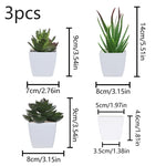 plantes artificielles bonsaï vert rose clair feuilles pointues fleurs simples moderne minimaliste pots carrés