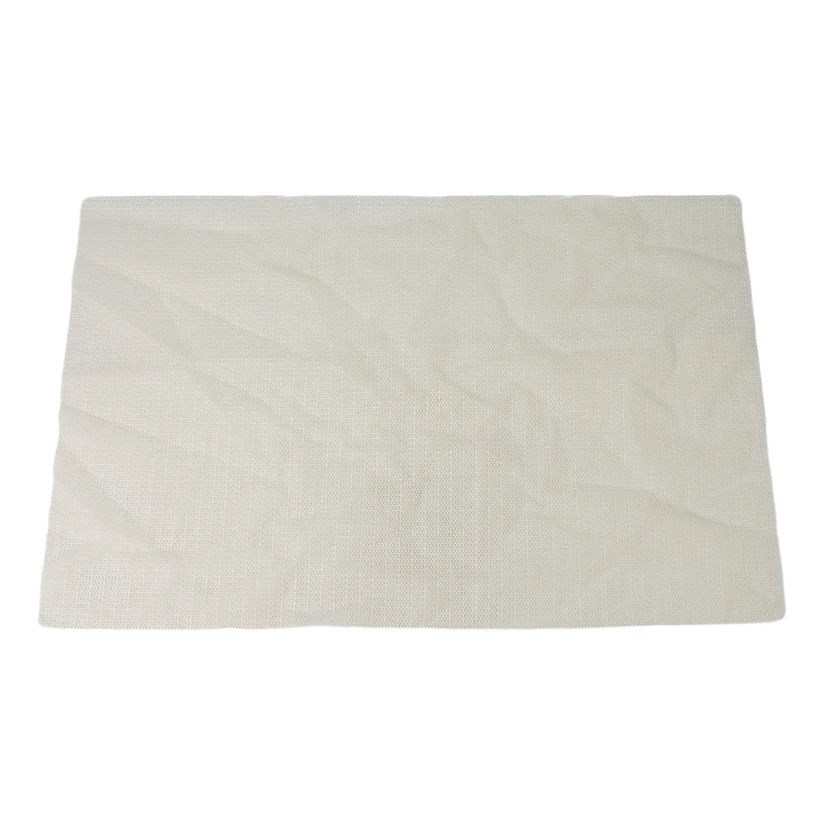 tapis anti dérapant feutre alvéolaire texture blanc crème motif floral