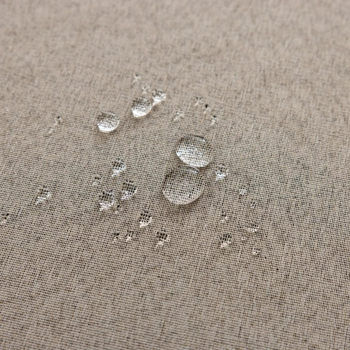 rideau moderne toile lin beige gris imperméable extérieur intérieur 100 polyester