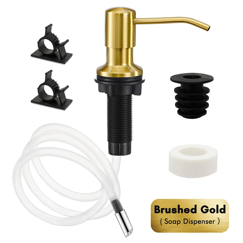 distributeur savon liquide or moderne acier inoxydable facile vis fixations kit extension évier