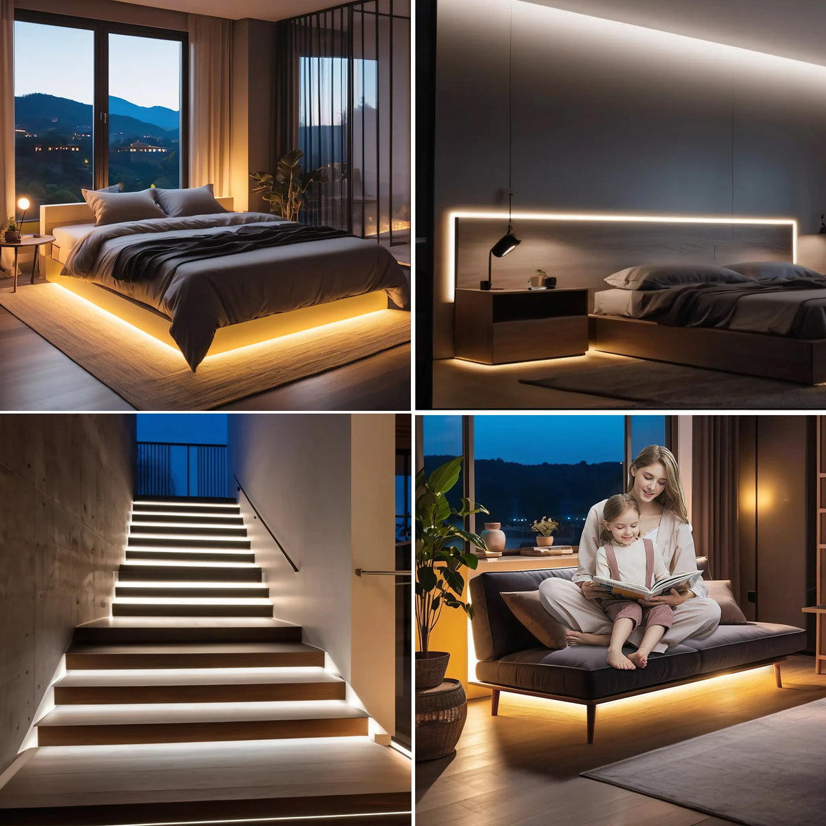ruban led flexible jaune bleu adhésif 320led/m 50cm 1m 2m 3m 4m 5m