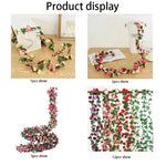 guirlande fleurs artificielles roses violet rose blanc rouge extérieur mariage romantique
