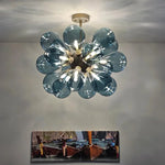 lampe suspendue moderne boules verre blanc doré néon haute luminosité contemporain