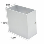 applique murale led moderne noir blanc surface mate 10cm 10cm 5cm minimaliste fixée mur