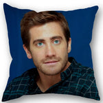 taies d'oreiller coton lin motif jake gyllenhaal moderne bleu marine imprimé décoration maison washable