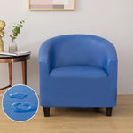housse fauteuil moderne polyester bleu noir gris marron polaire lavable salon chambre uni