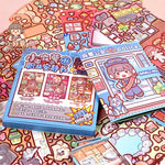 sticker book educational activity children stickers adhesive paper colorful drawings miniature scenes