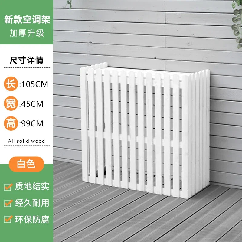 clôture murale bois naturel moderne balcon extérieur support pots fleurs anti corrosion unique