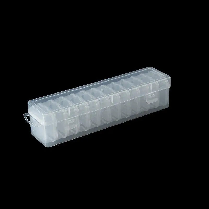 boîte rangement transparente moderne 12 compartiments pratique poignée