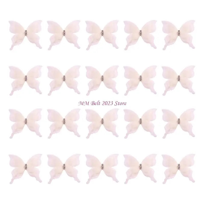papillons décoratifs adhésifs blanc rose bleu marine rouge noir elegance enfants translucent veines strass