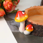 cache cendre champignons orange noir bois naturel décoratif chambre ornementnels