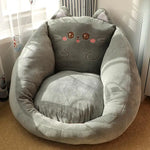 fauteuil enfant dessin animé bleu rose gris orange doux velours motifs animaux 35x45cm 40x55cm
