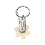 porte clés pince chapeau fleurs simples moderne minimaliste beige blanc jaune rose adhésif voyage