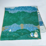 serviette bain plage coton totoro fleurs motifs enfantins vert rouge gris roseclair