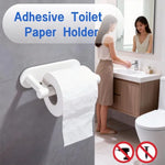 support papier toilette auto adhésif moderne salle bain blanc étanche hygiène salle bain accessorisation