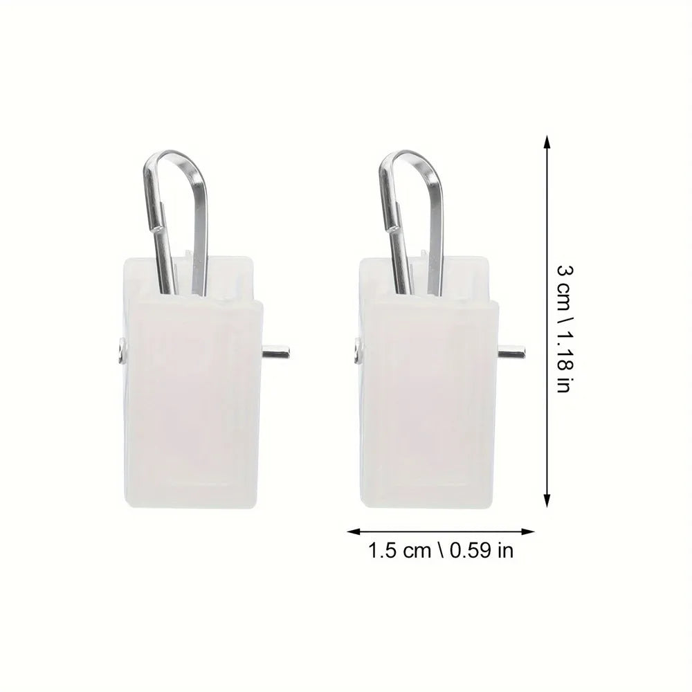 clips rideau crochet suspension blanc utilitaire bricolage plastique 20pcs 40pcs fonctionnel