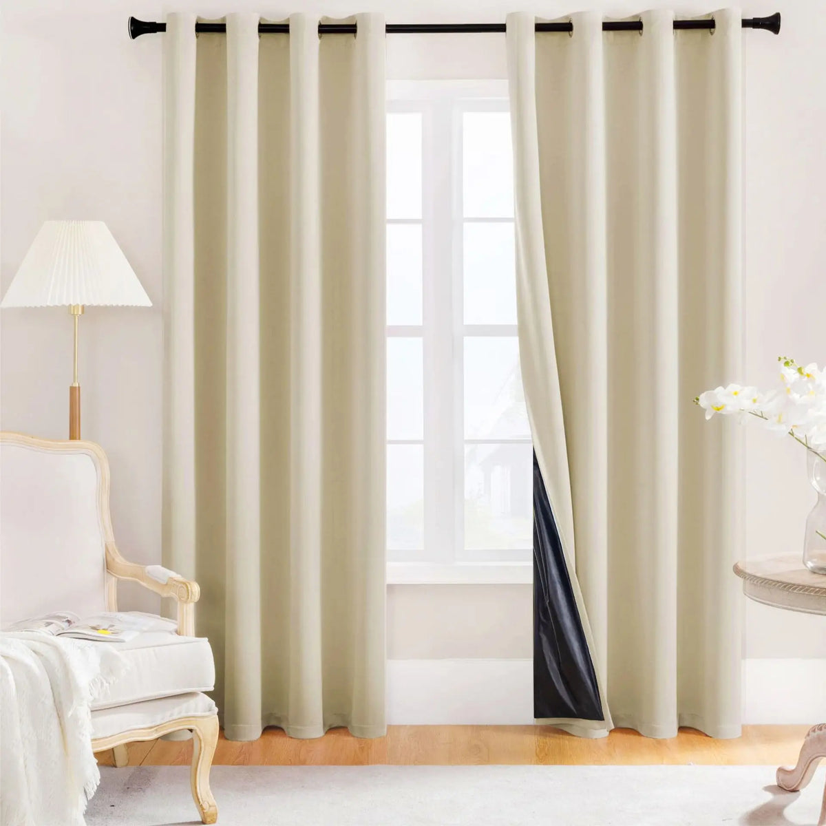 rideau tubulaire polyester opaque moderne gris vert noir plusieurs couleurs texturé aspect mat