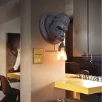Lampe gorille résine verte LED chambre