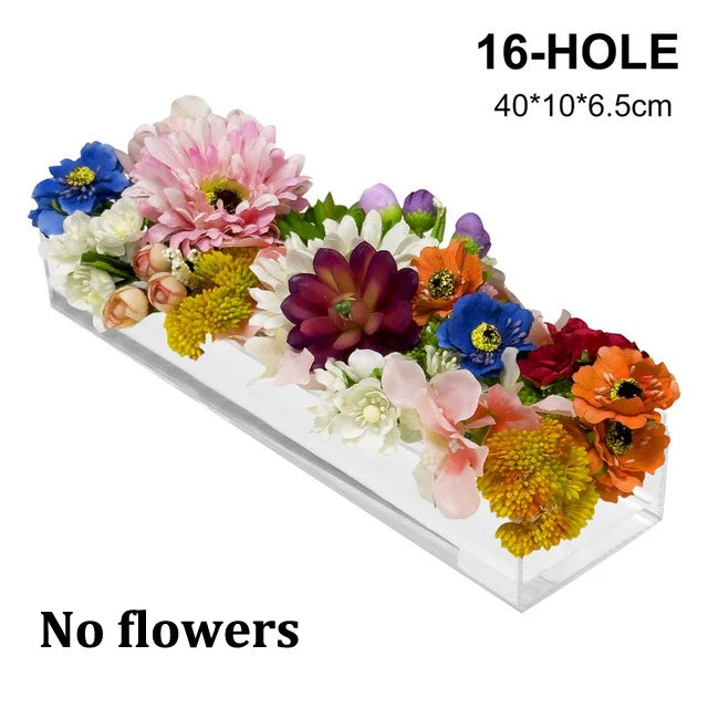 vase moderne transparent fleurs artificielles couleurs vives décoration intérieure récipient amovible contemporain