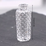 miniatures bouteilles verre transparent texturé vintage bouchons liège couvercle verre