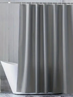 rideau douche gris clair uni moderne 180x180cm toilette éva opaque