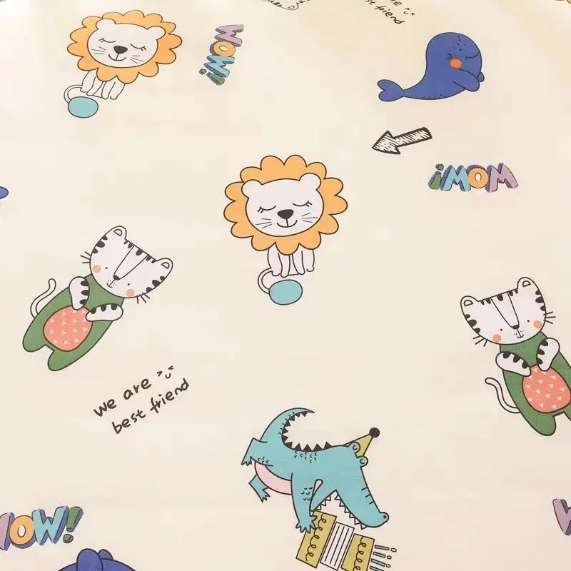 drap housse lit bébé coton motif oiseau étoile enfant chambre moderne blanc jaune gris