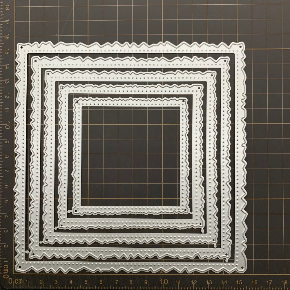découpe papier gabarit argenté motifs géométriques modernes lettres rectangles étoiles carrés bricolage scrapbooking