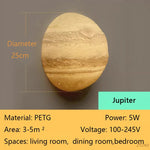 lampe murale 3d jupiter or moderne bande colorée led mur fixé chambre salon