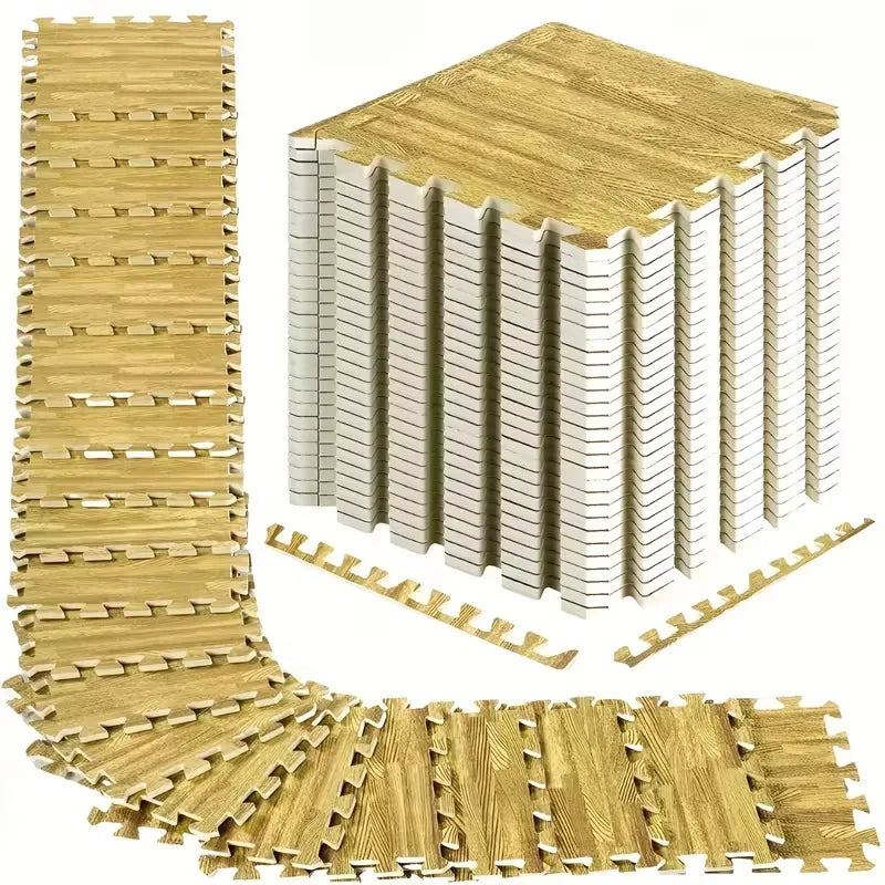 dalles sol mousse puzzle imitation bois couleur gris moderne facile nettoyage durable maison hôtelextérieur