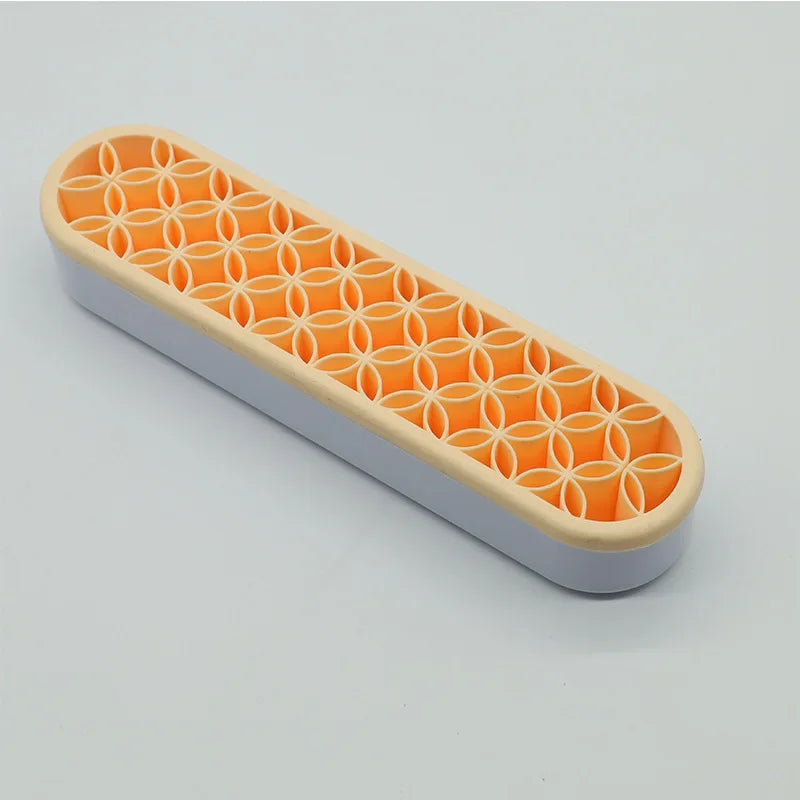 porte brosses cosmétiques violet vert rose motif géométrique moderne adhésif imperméable Brosse maquillage tube