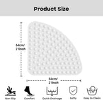 tapis bain blanc moderne perforations anti dérapage suction cups salle bain pvc lavable machine